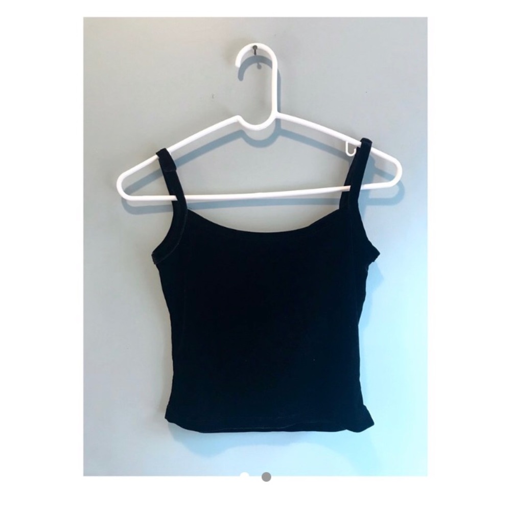 Forever 21 Black Velvet Crop Top